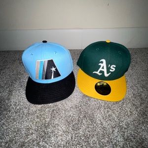 Fantastic 4 Houston astros fitted hat and Oakland Athletics